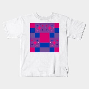 Abstract bisexual pride Kids T-Shirt